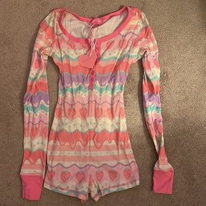 Dolls Kill Thermal Romper Size Small